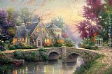 Thomas Kinkade - Lamplight Manor painting